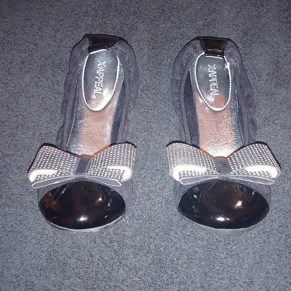 🆕 Xappeal shiny bow flats - Picture 1 of 5